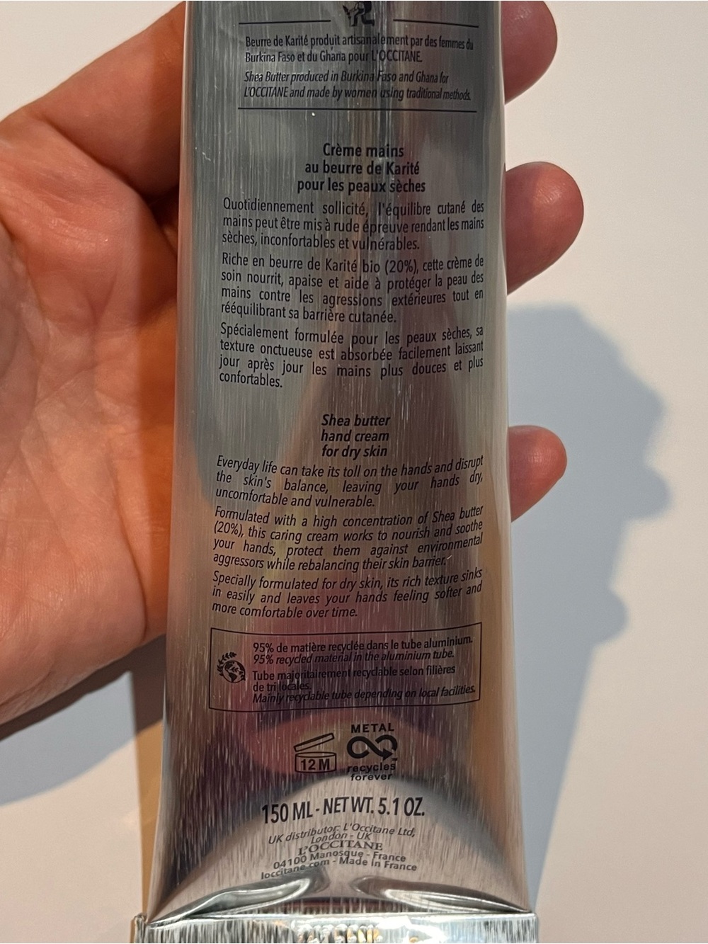 L’Occitane Classic 20% Shea Butter Hand Cream 5.1oz/150ml - Picture 3 of 5